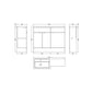 Hudson Reed Fusion 1100mm 2-Door Floor Standing Combination Unit With L-Shape Polymarble Basin - Pebble Grey