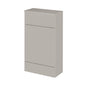 Hudson Reed Fusion 500mm Floor Standing Compact WC Unit with Coordinating Worktop - Pebble Grey