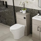 Hudson Reed Fusion 600mm Floor Standing Compact WC Unit with Coordinating Worktop - Pebble Grey