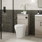 Hudson Reed Fusion 600mm Floor Standing Compact WC Unit with Coordinating Worktop - Pebble Grey
