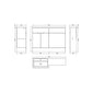 Hudson Reed Fusion 1200mm 2-Door Floor standing Combination Unit With L-Shape Polymarble Basin - Pebble Grey