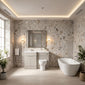 Hudson Reed Fusion 1000mm 2-Door Floor Standing Combination Unit With L-Shape Polymarble Basin - Pebble Grey