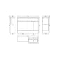 Hudson Reed Fusion 1200mm 2-Door Floor standing Combination Unit With L-Shape Polymarble Basin - Pebble Grey