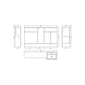 Hudson Reed Fusion 1500mm 3-Door Floor Standing Combination Unit With 600mm WC & L-Shape Polymarble Basin - Pebble Grey