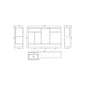 Hudson Reed Fusion 1500mm 3-Door Floor Standing Combination Unit With 500mm WC & L-Shape Polymarble Basin - Pebble Grey