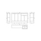 Hudson Reed Fusion 1500mm 5-Door Floor Standing Combination Unit With L-Shape Polymarble Basin - Pebble Grey