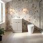 Hudson Reed Fusion 500mm 2-Door Floor Standing Vanity Unit With Ceramic Basin - Pebble Grey