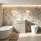 Hudson Reed Fusion 500mm 2-Door Floor Standing Vanity Unit With Ceramic Basin - Pebble Grey