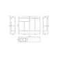 Hudson Reed Fusion 1200mm 4-Door Floor standing Compact Combination Unit With Straight Basin - Pebble Grey