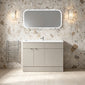 Hudson Reed Fusion 1100mm 2-Door Floor Standing Compact Combination Unit With Straight Basin - Pebble Grey