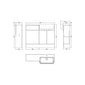 Hudson Reed Fusion 1100mm 2-Door Floor Standing Combination Unit With Semi Recessed Round Basin - Pebble Grey