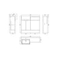 Hudson Reed Fusion 1000mm 2-Door Floor Standing Combination Unit With Semi Recessed Square Basin - Pebble Grey