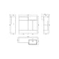 Hudson Reed Fusion 1000mm 2-Door Floor Standing Combination Unit With Semi Recessed Square Basin - Pebble Grey