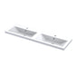 Hudson Reed Fusion 1200mm 4-Door Floor Standing Double Vanity Unit With Ceramic Basin - Pebble Grey
