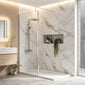 Chrome Enclosure with Stone Shower Tray - Various Sizes Available - welovecouk