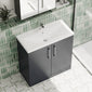 Ryker 800mm Floor Standing 2 Door Vanity & Basin 1 - Soft Black