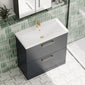 Ryker 800mm Floor Standing 2 Drawer Vanity & Basin 1 - Soft Black