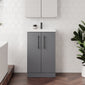 Ryker 500mm Floor Standing 2 Door Vanity & Basin 1 - Grey