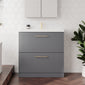 Ryker 800mm Floor Standing 2 Drawer Vanity & Basin 1 - Satin Grey