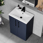 Ryker 600mm Floor Standing 2 Door Vanity & Basin - Midnight Blue