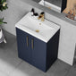 Ryker 600mm Floor Standing 2 Door Vanity & Basin - Midnight Blue