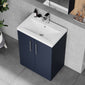 Ryker 600mm Floor Standing 2 Door Vanity & Basin - Midnight Blue