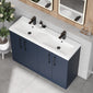 Ryker 1200mm Floor Standing 4 Door Vanity & Double Ceramic Basin - Midnight Blue