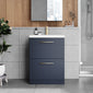 Ryker 600mm Floor Standing 2-Drawer Vanity & Basin - Midnight Blue