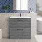 Ryker 800mm Floor Standing 2 Drawer Vanity & Basin 1 - Anthracite