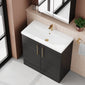 Ryker 800mm Floor Standing 2 Door Vanity & Basin 1 - Charcoal Black