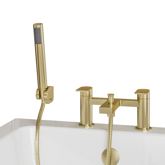  OAKLEY - Brushed Brass Bath Shower Mixer Tap Inc Handset