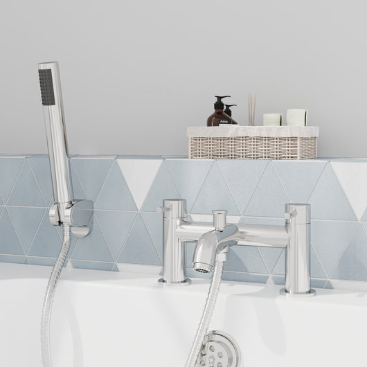 ARLO - Chrome Bath Shower Mixer Tap Inc Handset