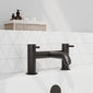 ARLO - Black Mono Basin Mixer Inc P/B Waste and Bath Filler