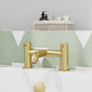 ARLO - Brushed Brass Mono Basin Mixer Inc P/B Waste and Bath Filler