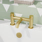 ARLO - Brushed Brass Mono Basin Mixer Inc P/B Waste and Bath Filler