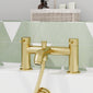 ARLO - Brushed Brass Mono Basin Mixer Inc P/B Waste and Bath Shower Mixer Inc Handset