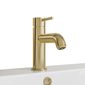 ARLO - Brushed Brass Mono Basin Mixer Tap Inc P/B Waste - welovecouk
