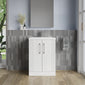 Deco Squared 500mm Cloakroom Bathroom Suite - White