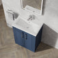 Satin Blue vanity unit with basin