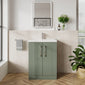 Deco Squared 500mm Cloakroom Bathroom Suite - Satin Green