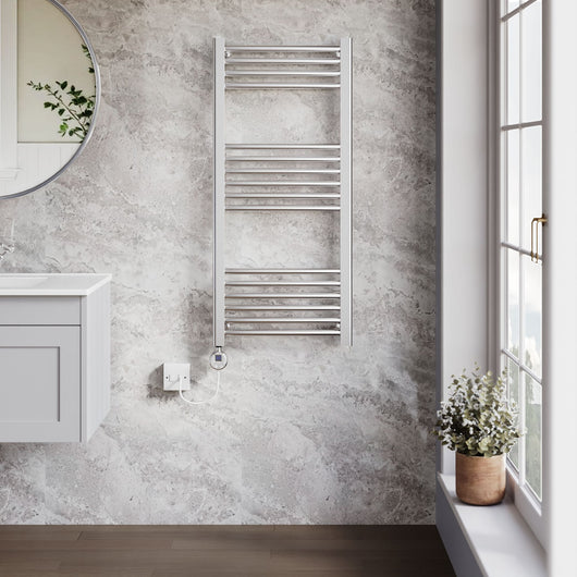  SDG Electric Straight Thermostatic Towel Rail 500 x 1000mm - 150W