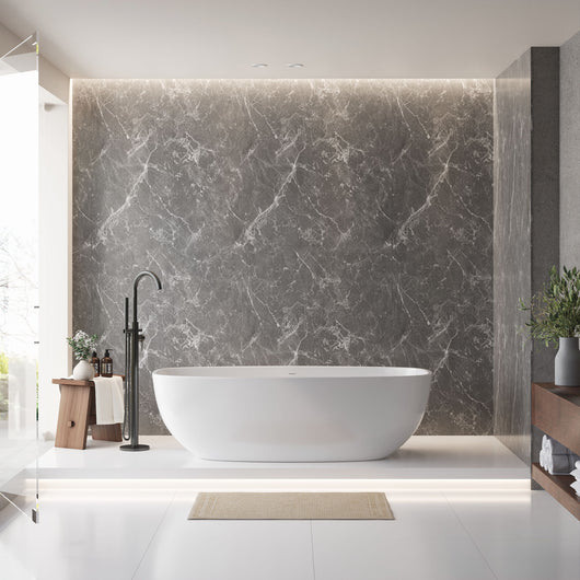  SDG Waterproof PVC Wall Panel 2400 x 1000 x 10mm - Graphite Quartz (Matt)