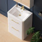 Pride 600mm Floor Standing 2 Drawer Cabinet & Polymarble Basin - White