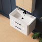 Pride 800mm Wall Hung Cabinet & Polymarble Basin - Gloss White