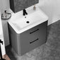 Pride 800mm Floor Standing 2 Drawer Cabinet & Polymarble Basin - Soft Black