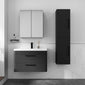 Pride 800mm Wall Hung Cabinet & Polymarble Basin - Soft Black