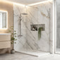 Chrome Enclosure with Stone Shower Tray - Various Sizes Available - welovecouk