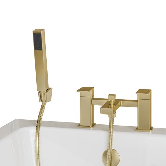  RYKER - Brushed Brass Bath Shower Mixer Tap Inc Handset