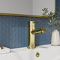 Brantley - Brushed Brass Mono Basin Mixer Inc P/B Waste and Bath Filler