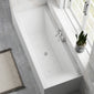 Thin Edged Double Ended Hydrotherapy Air SPA Bath - 1800 x 800mm - welovecouk